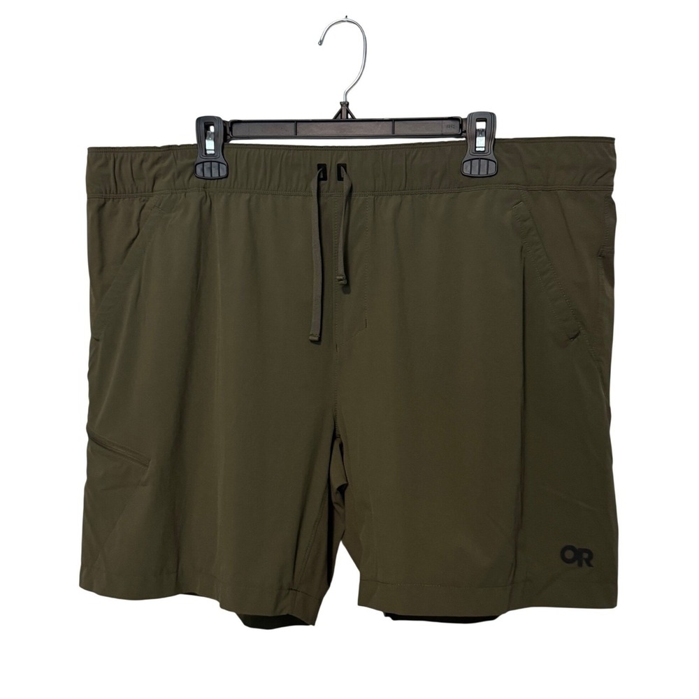 Outdoor Research Astro Shorts Mens XXL Green 7" Hiking Athletic Outdoor Stretch